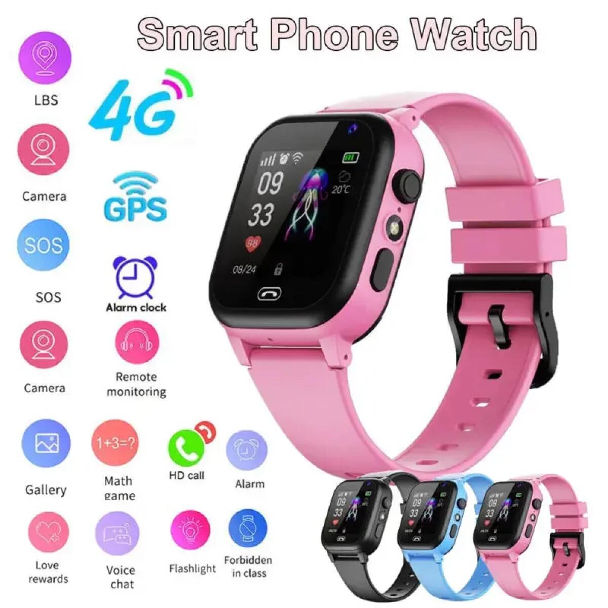 Smartwatch Digital Watches For Kids - Kids Smart Watch 4G Multifunctional Waterproof