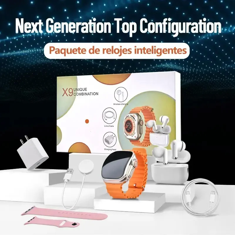 Smartwatch Premium Watches For Women - Premium 6-In-1 Smartwatch Set TWS Wireless