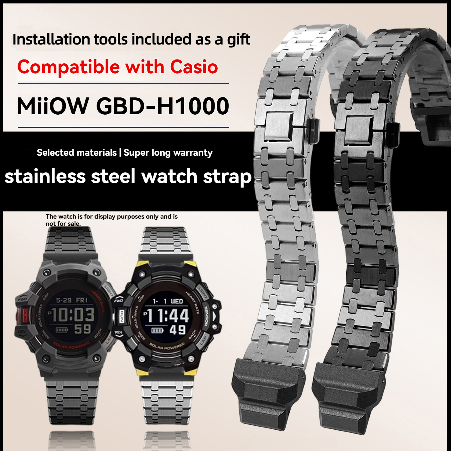 Smartwatch Casio Watches For Men - Modified metal stainless steel Watch Band