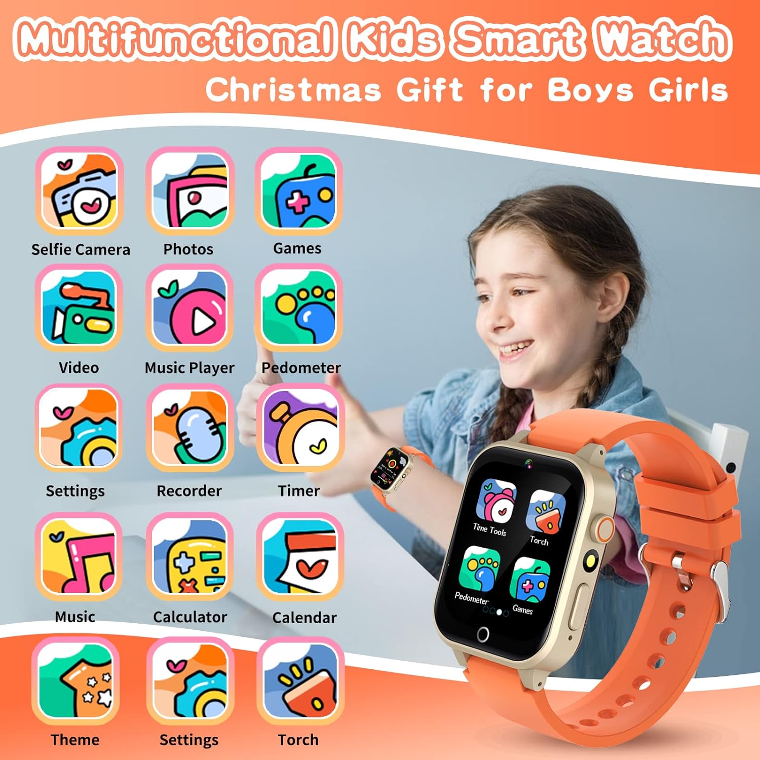 Smartwatch Digital Watches For Kids - Kids Games Smart Watch for Age