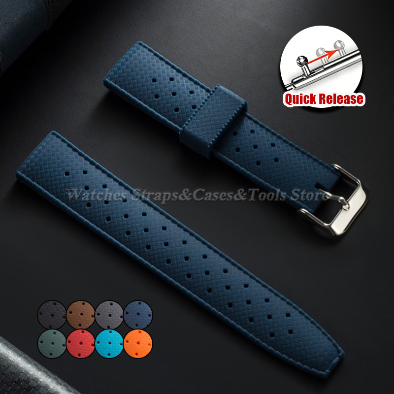 Smartwatch Premium Watches For Women - Premium Tropical Rubber Watch Strap 20mm