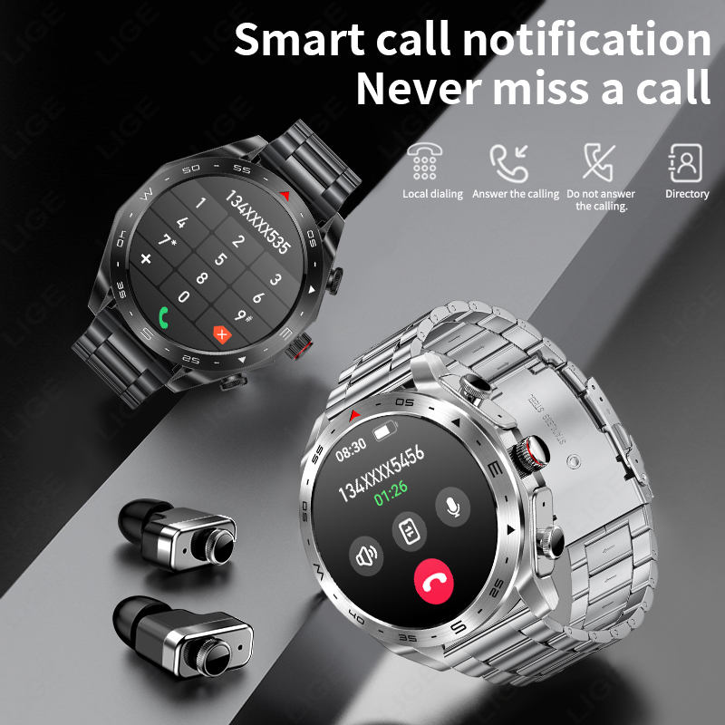 LIGE TWS Earbuds Bluetooth Hea - огляд і ціна Smartwatch Noise Watches