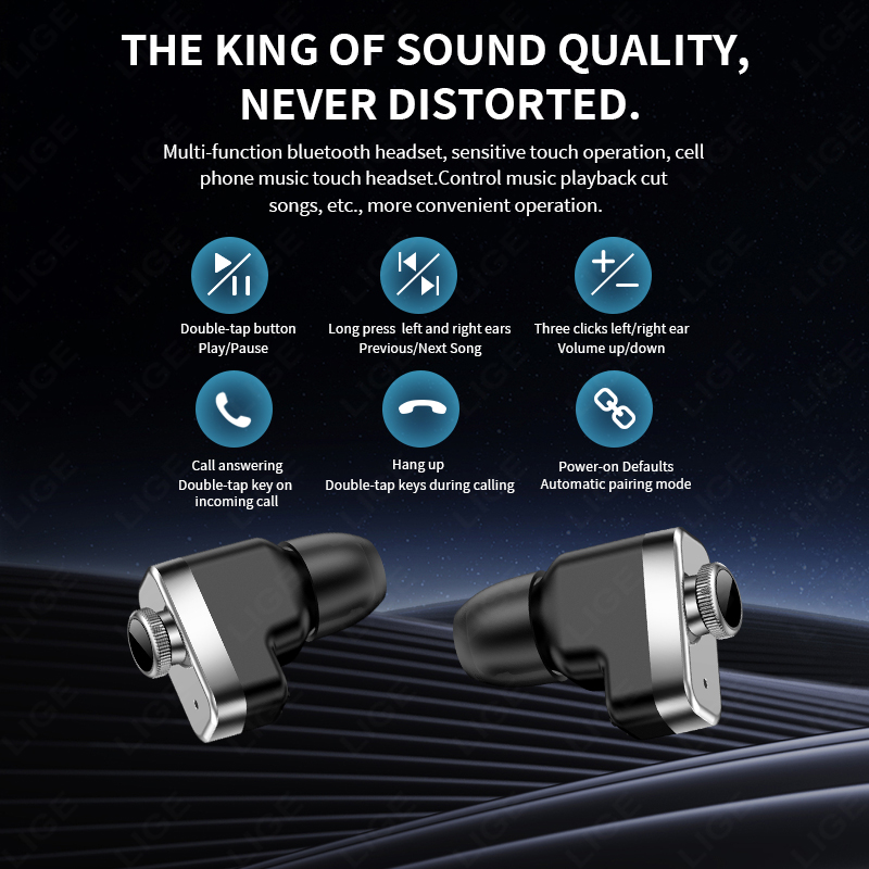 LIGE TWS Earbuds Bluetooth Hea - огляд і ціна Smartwatch Noise Watches