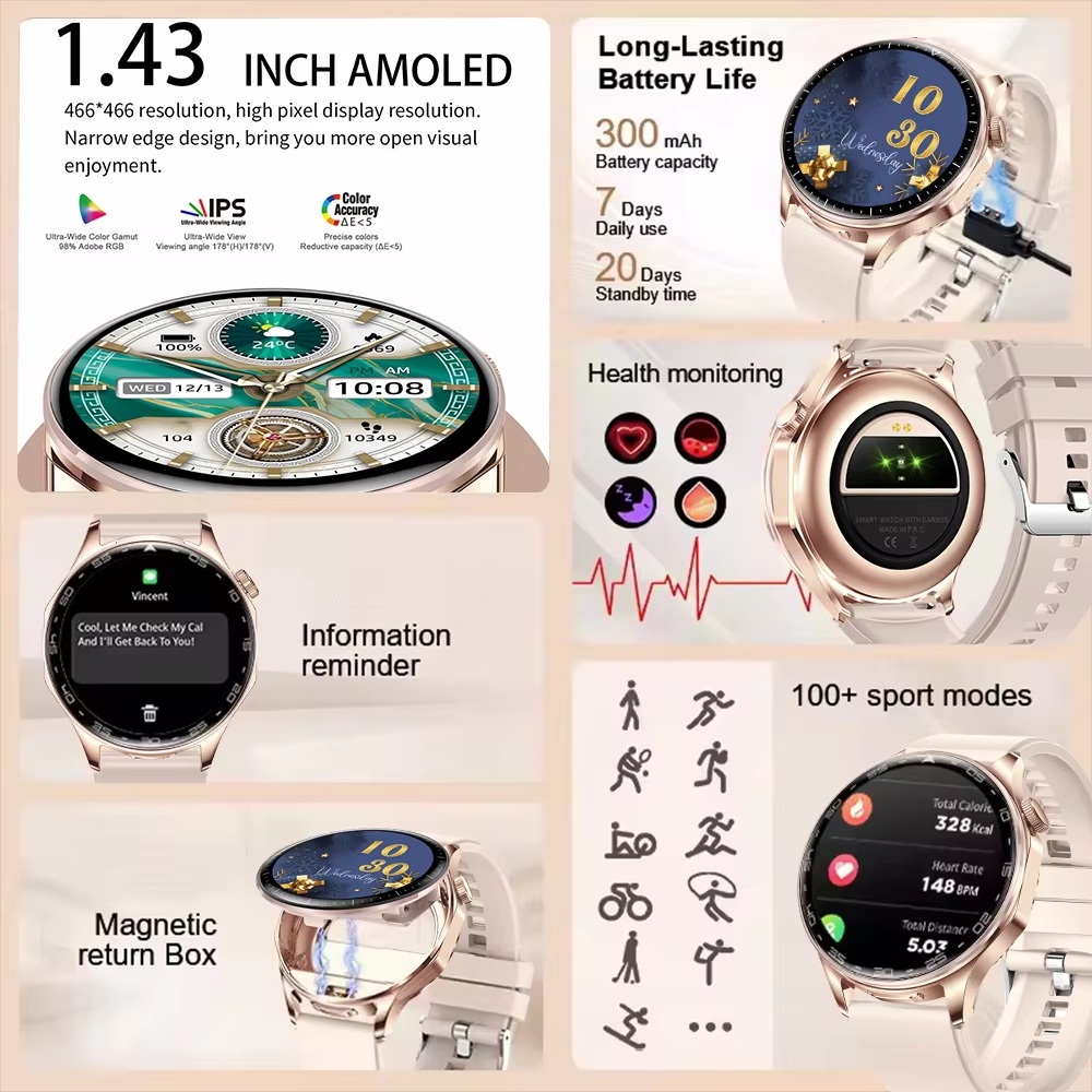 DAORKOW Smart Watch T98 Blueto - огляд і ціна Smartwatch Noise Watches