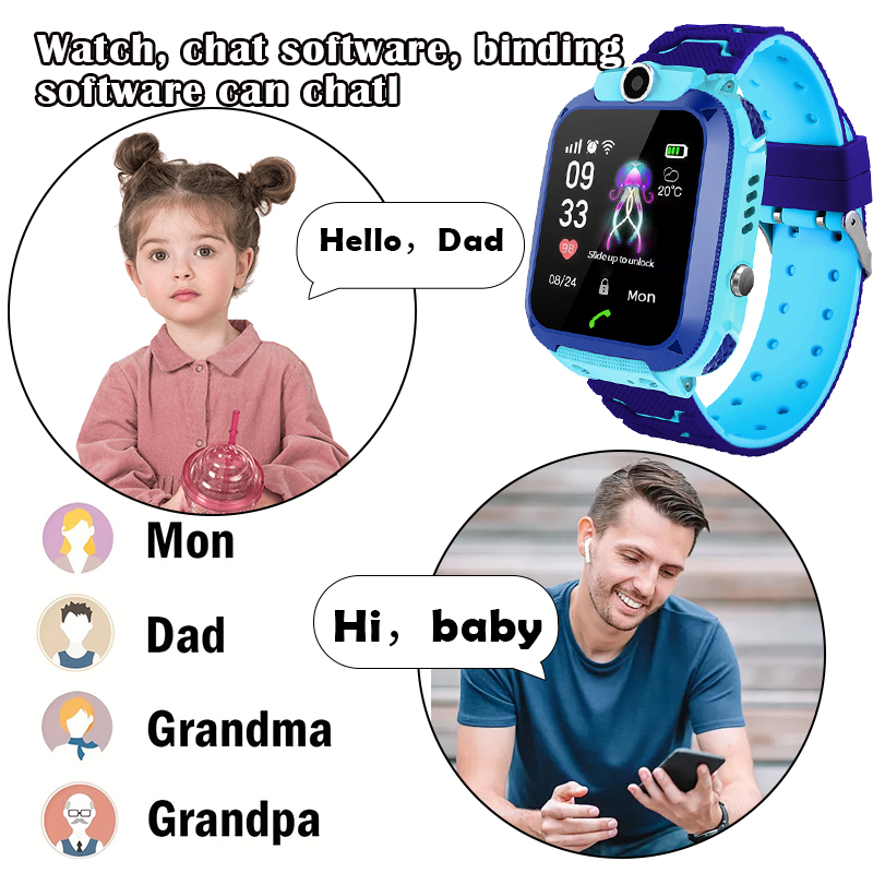 Q12B Kids Smart Watch with SOS - огляд і ціна Smartwatch Watches For Kid Boy With Gps